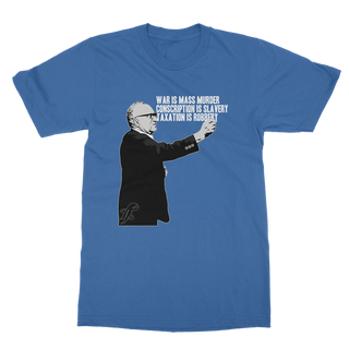 Buy royal-blue Taxation is Robbery Rothbard B&W Classic Adult T-Shirt