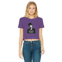 Ghislaine Didn't Classic Women's Cropped Raw Edge T-Shirt