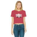 ADRENOCHROME Classic Women's Cropped Raw Edge T-Shirt