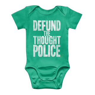 Buy kelly-green Defund the Thought Police Classic Baby Onesie Bodysuit