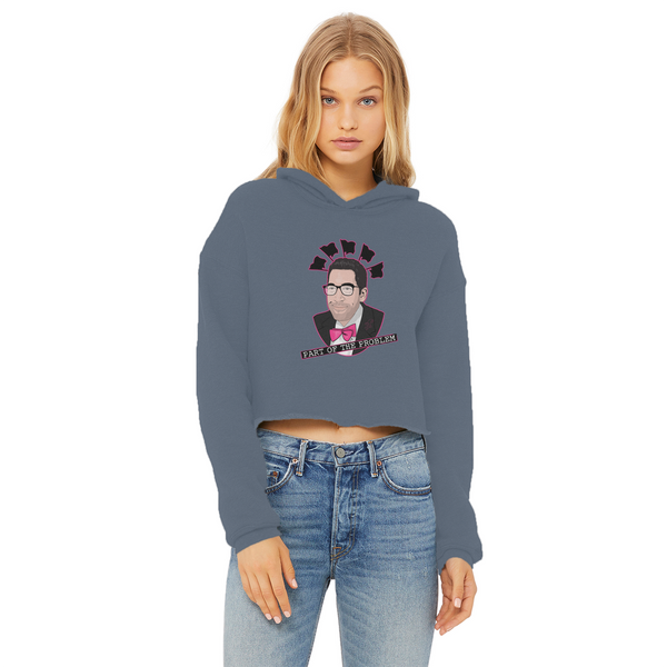 Anatomy of the Smith Ladies Cropped Raw Edge Hoodie
