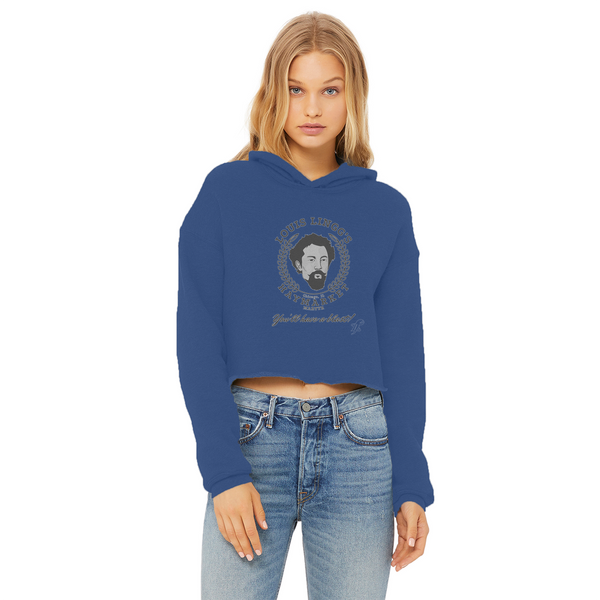 Haymarket Martyr Ladies Cropped Raw Edge Hoodie