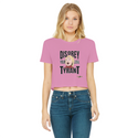 Disobey Your Global Tyrant Hillary Classic Women's Cropped Raw Edge T-Shirt