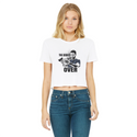 The Debate is Over Classic Women's Cropped Raw Edge T-Shirt