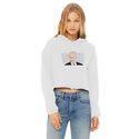 ADRENOCHROME Ladies Cropped Raw Edge Hoodie