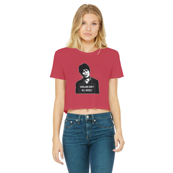Ghislaine Didn't Classic Women's Cropped Raw Edge T-Shirt