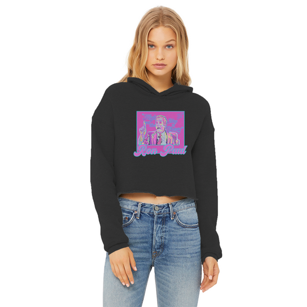 High on Liberty RP Ladies Cropped Raw Edge Hoodie