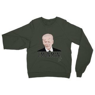 Buy olive-green C’mon Man Biden Classic Adult Sweatshirt