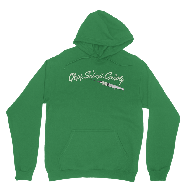 Obey. Submit. Comply. Vaccine Classic Adult Hoodie