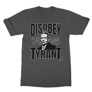 Buy dark-heather Disobey Cuomo Classic Adult T-Shirt