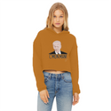 C’mon Man Biden Ladies Cropped Raw Edge Hoodie