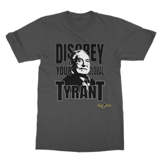 Buy dark-heather Disobey Soros Classic Adult T-Shirt