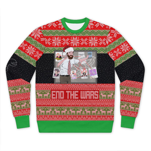 Ugly X-Mas End The Wars Sweater copy Premium Cut and Sew Sublimation Unisex Sweatshirt