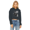 Wear the Mask Ladies Cropped Raw Edge Hoodie