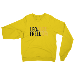 Buy yellow Legalize Freedom Classic Adult Sweatshirt