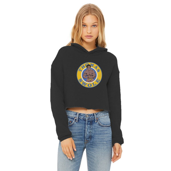 Thomas Swole Ladies Cropped Raw Edge Hoodie