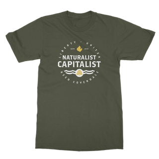 Buy army-green Naturalist Capitalist Dark Logo Classic Adult T-Shirt