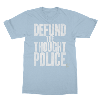 Buy light-blue Defund the Thought Police Classic Adult T-Shirt