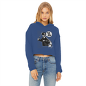 Wear the Mask Ladies Cropped Raw Edge Hoodie