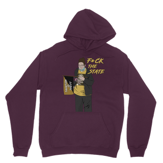 Buy burgundy F*CK The State Classic Adult Hoodie
