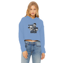 The Debate is Over Ladies Cropped Raw Edge Hoodie