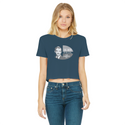Ron Paul for Congress B&W Classic Women's Cropped Raw Edge T-Shirt