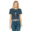 Ghislaine Didn't Classic Women's Cropped Raw Edge T-Shirt