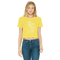 Fuck Around and Find Out Classic Women's Cropped Raw Edge T-Shirt