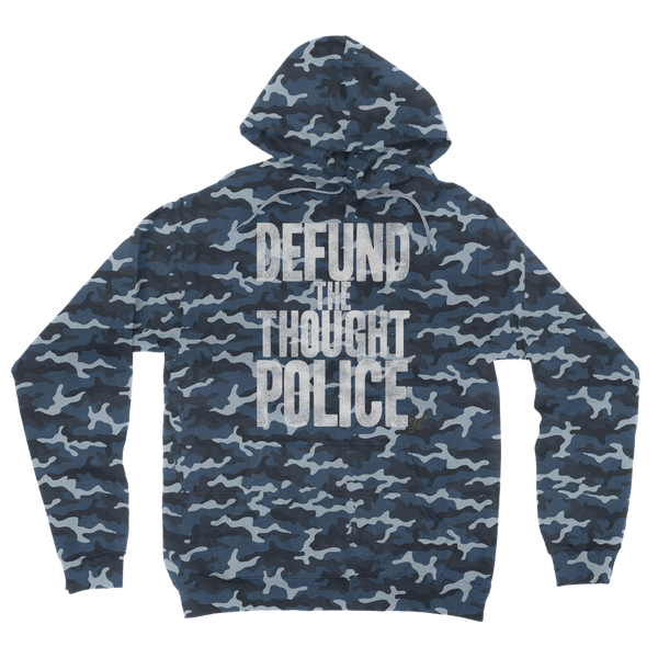 Defund the Thought Police Camouflage Adult Hoodie