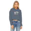 Ron Paul for Congress B&W Ladies Cropped Raw Edge Hoodie