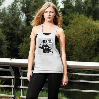 Buy light-grey Wear the Mask Women's Loose Racerback Tank Top