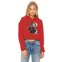 Wear the Mask Ladies Cropped Raw Edge Hoodie