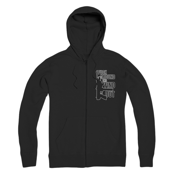 Fuck Around and Find Out Premium Adult Zip Hoodie