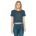 Government is the Mafia Classic Women's Cropped Raw Edge T-Shirt