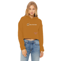 None of the Above Ladies Cropped Raw Edge Hoodie