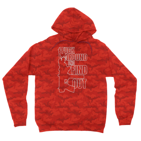 Fuck Around and Find Out Camouflage Adult Hoodie