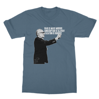 Buy indigo-blue Taxation is Robbery Rothbard B&W Classic Adult T-Shirt