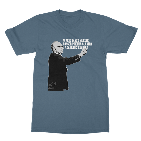 Taxation is Robbery Rothbard B&W Classic Adult T-Shirt