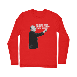 Buy red Taxation is Robbery Rothbard B&W Classic Long Sleeve T-Shirt