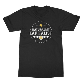 Buy black Naturalist Capitalist Dark Logo Classic Adult T-Shirt