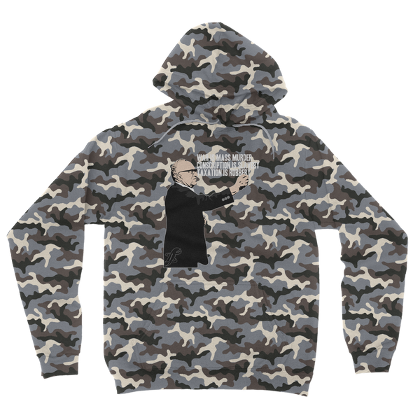 Taxation is Robbery Rothbard Camouflage Adult Hoodie