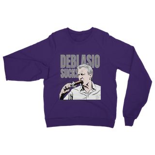 Buy purple DiBlasio Sucks Classic Adult Sweatshirt