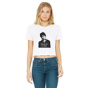 Ghislaine Didn't Classic Women's Cropped Raw Edge T-Shirt