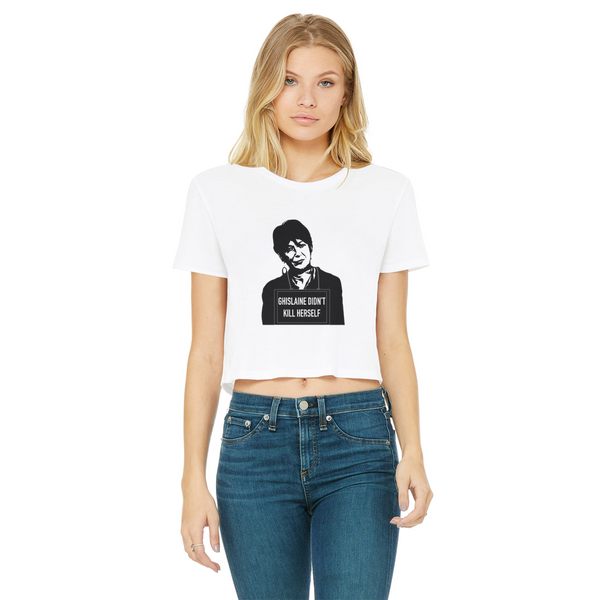 Ghislaine Didn't Classic Women's Cropped Raw Edge T-Shirt