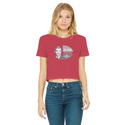 Ron Paul for Congress B&W Classic Women's Cropped Raw Edge T-Shirt