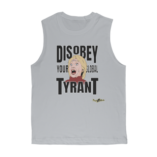 Buy light-grey Disobey Your Global Tyrant Hillary Classic Adult Muscle Top
