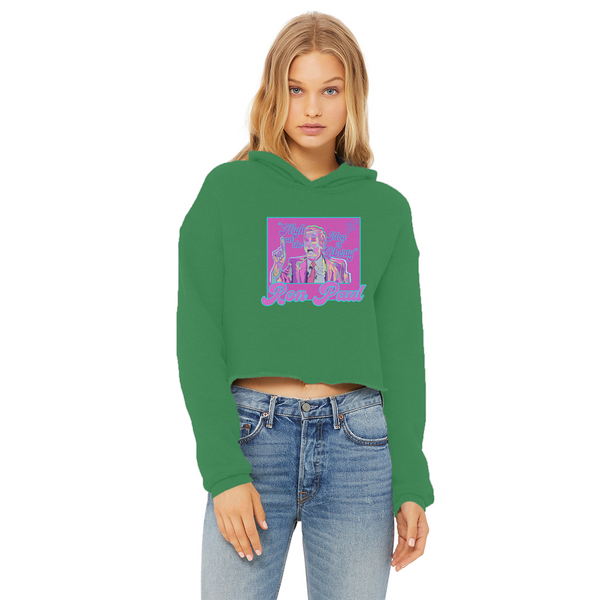 High on Liberty RP Ladies Cropped Raw Edge Hoodie