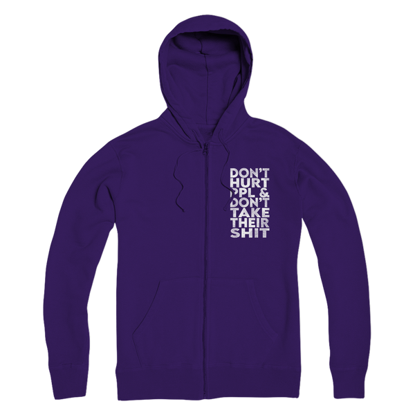 Don’t Hurt People, Don’t Take Their Shit Premium Adult Zip Hoodie