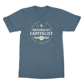 Buy indigo-blue Naturalist Capitalist Dark Logo Classic Adult T-Shirt