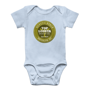 Buy light-blue TopLobsta Retro logo Classic Baby Onesie Bodysuit